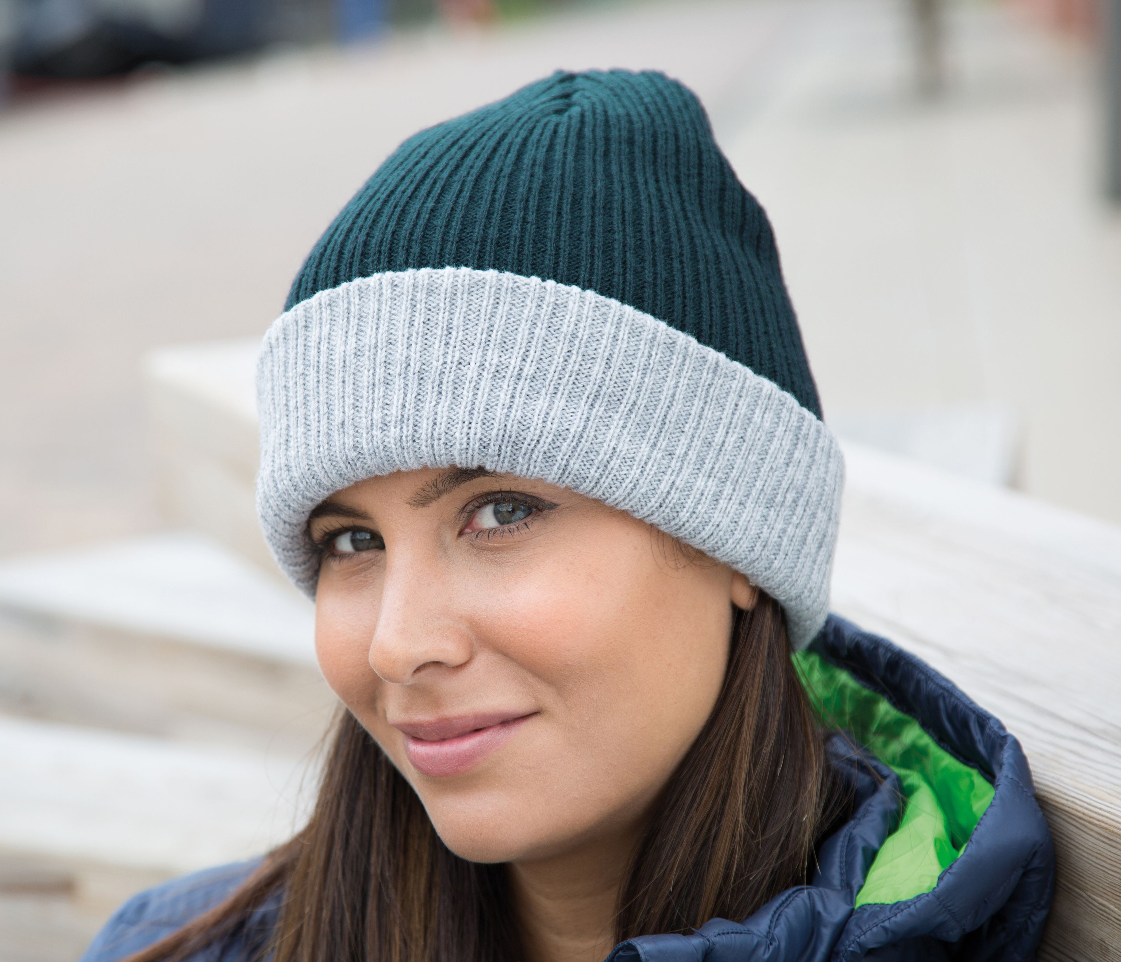 DOUBLE LAYER KNITTED HAT